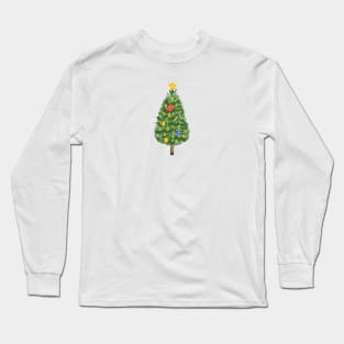 Cristmast Tree Botanical Long Sleeve T-Shirt